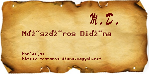 Mészáros Diána névjegykártya