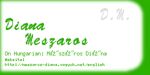 diana meszaros business card